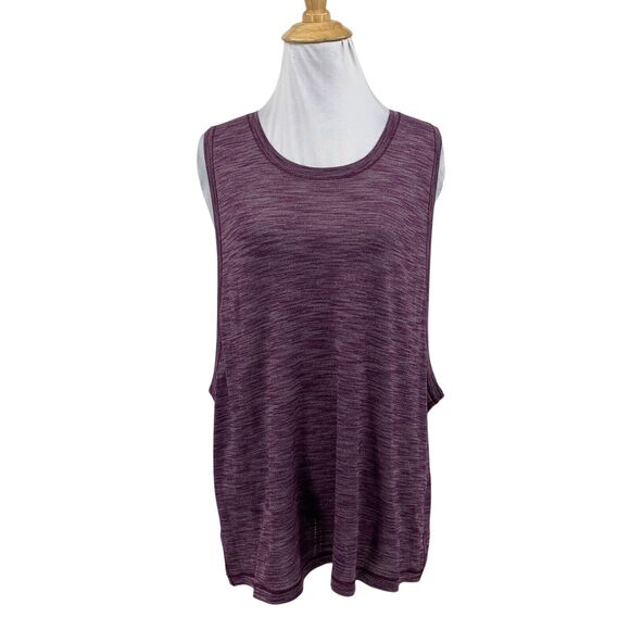 Lululemon Top Womens 6/8 Hibiscus Cardio Squad II Tank Low Cut Sides Sleeveless - Picture 1 of 9